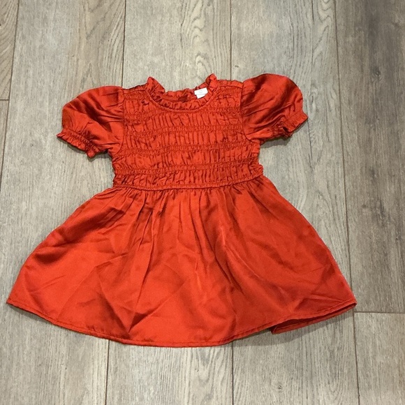 GAP Baby Toddler Smocked Burnt Orange Short Sleeve Dress Size 18-24 Months - Picture 1 of 10